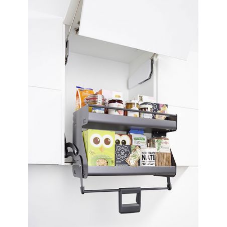 Etagère escamotable Imove 2 niveaux pour caisson de 600mm, Blanc Etagère escamotable Imove 2 niveaux pour caisson de 600mm, Blanc