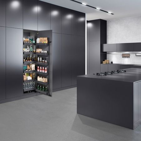 Armoire coulissante et pivotante Tandem 2 Arena Pure pour caisson de 600mm, Anthracite Armoire coulissante et pivotante Tandem 2 Arena Pure pour caisson de 600mm, Anthracite