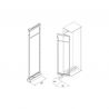 Armoire coulissante et pivotante 6 corbeilles pour caisson de 400mm, Chromé Armoire coulissante et pivotante 6 corbeilles pour caisson de 400mm, Chromé