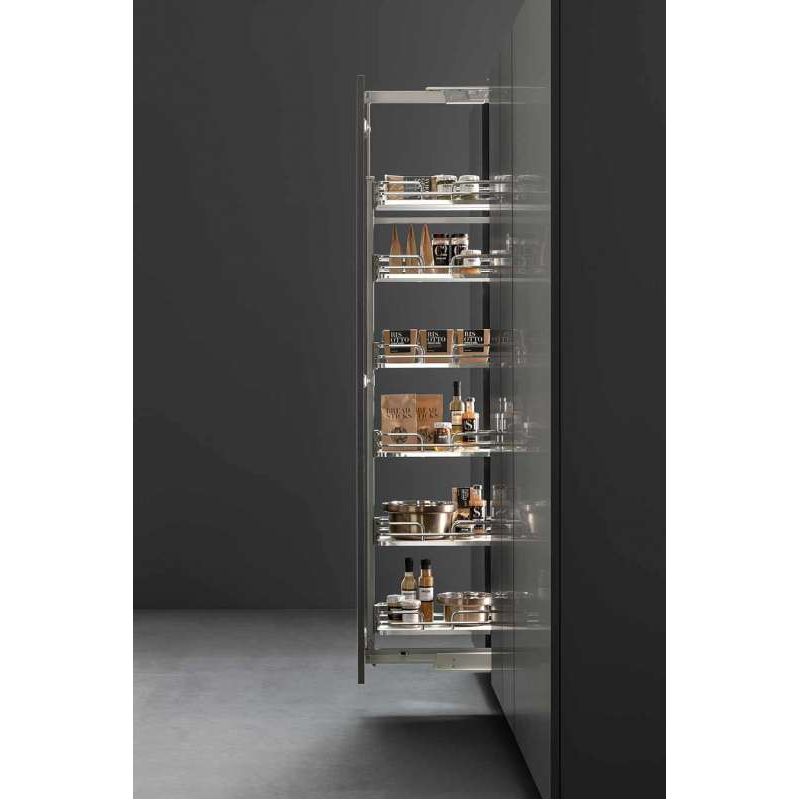 Armoire coulissante complète 6 corbeilles pour caisson de 300mm, Anthracite