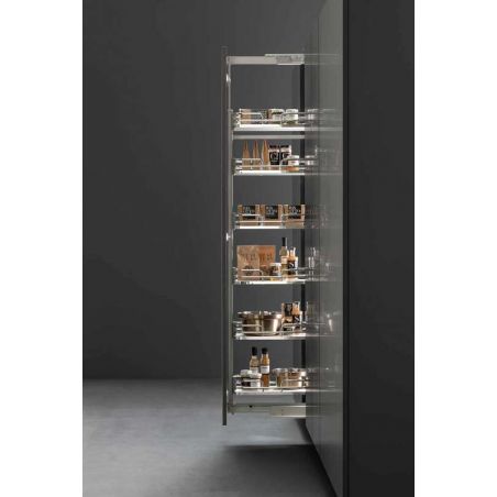 Armoire coulissante complète 6 corbeilles pour caisson de 400mm, Anthracite Armoire coulissante complète 6 corbeilles pour caisson de 400mm, Anthracite
