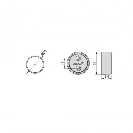 Kit tube de penderie circulaire Ø28, 0,75 m, Noir