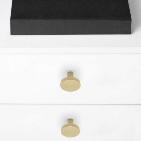 Lot de 10 boutons Uppsala, diamètre 30mm, Aluminium, Or Lot de 10 boutons Uppsala, diamètre 30mm, Aluminium, Or