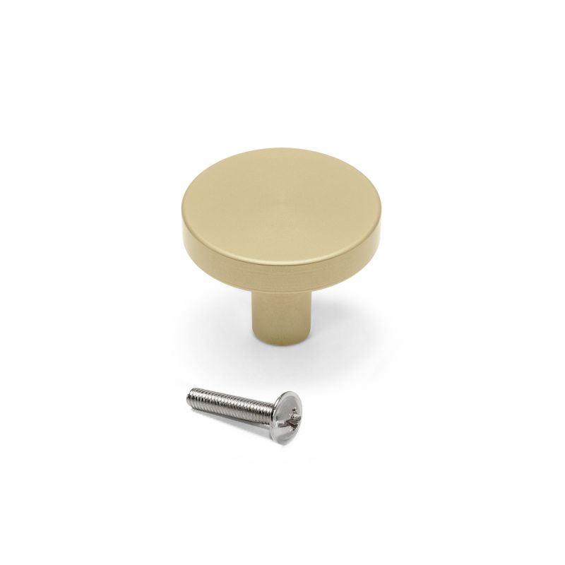 Lot de 10 boutons Uppsala, diamètre 30mm, Aluminium, Or