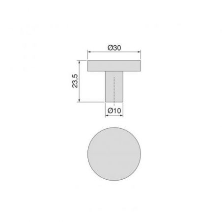 Lot de 10 boutons Uppsala, diamètre 30mm, Aluminium, Or Lot de 10 boutons Uppsala, diamètre 30mm, Aluminium, Or