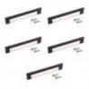 Lot de 5 poignées Sofia, L221mm, entraxe 192mm, Aluminium , Noir Lot de 5 poignées Sofia, L221mm, entraxe 192mm, Aluminium , Noir