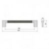 Lot de 5 poignées Sofia, L221mm, entraxe 192mm, Aluminium , Noir Lot de 5 poignées Sofia, L221mm, entraxe 192mm, Aluminium , Noir