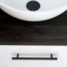 Lot de 10 poignées Orlando, L210mm, entraxe 160mm, Acier, Noir Lot de 10 poignées Orlando, L210mm, entraxe 160mm, Acier, Noir