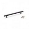 Lot de 10 poignées Orlando, L210mm, entraxe 160mm, Acier, Noir Lot de 10 poignées Orlando, L210mm, entraxe 160mm, Acier, Noir