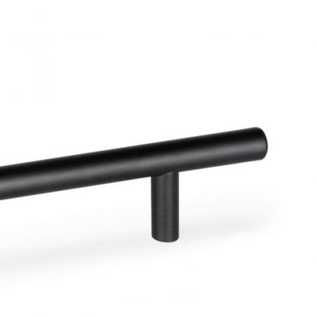 Lot de 10 poignées Orlando, L210mm, entraxe 160mm, Acier, Noir Lot de 10 poignées Orlando, L210mm, entraxe 160mm, Acier, Noir