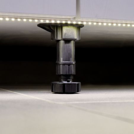 Lot de 40 pieds réglables avec base pré-assemblée pour meuble, hauteur 118 - 135 mm, Noir Lot de 40 pieds réglables avec base pré-assemblée pour meuble, hauteur 118 - 135 mm, Noir