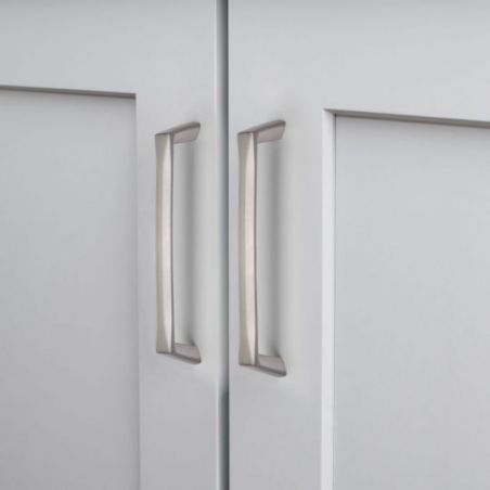 Lot de 10 poignées Canton, L174mm, entraxe 160mm, Zamak, Nickel satiné