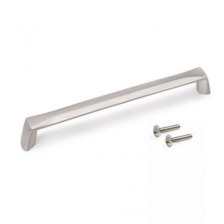Lot de 10 poignées Canton, L174mm, entraxe 160mm, Zamak, Nickel satiné Lot de 10 poignées Canton, L174mm, entraxe 160mm, Zamak, Nickel satiné