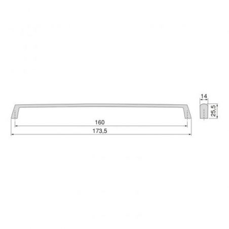 Lot de 10 poignées Canton, L174mm, entraxe 160mm, Zamak, Nickel satiné Lot de 10 poignées Canton, L174mm, entraxe 160mm, Zamak, Nickel satiné