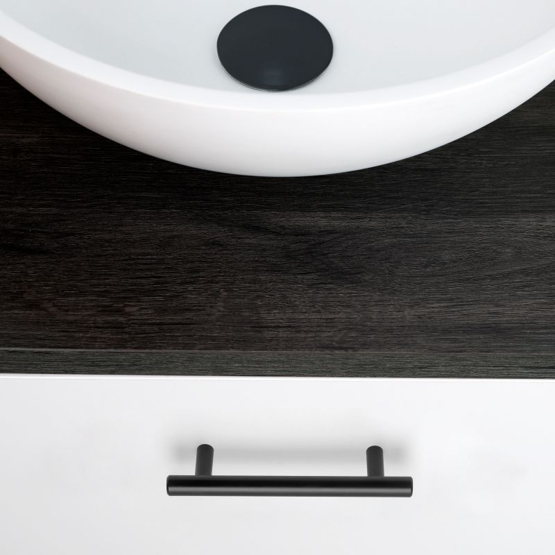 Lot de 10 poignées Orlando, L136mm, entraxe 96mm, Acier, Noir