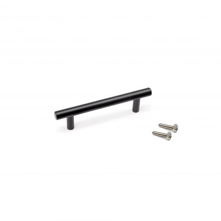 Lot de 10 poignées Orlando, L136mm, entraxe 96mm, Acier, Noir Lot de 10 poignées Orlando, L136mm, entraxe 96mm, Acier, Noir