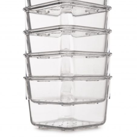 Kit de 10 organisateurs Cube pour tiroirs, Plastique, Transparent Kit de 10 organisateurs Cube pour tiroirs, Plastique, Transparent