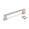 Lot de 5 poignées Tanger, L147.5mm, entraxe 128mm, Zamak, Nickel satiné Lot de 5 poignées Tanger, L147.5mm, entraxe 128mm, Zamak, Nickel satiné