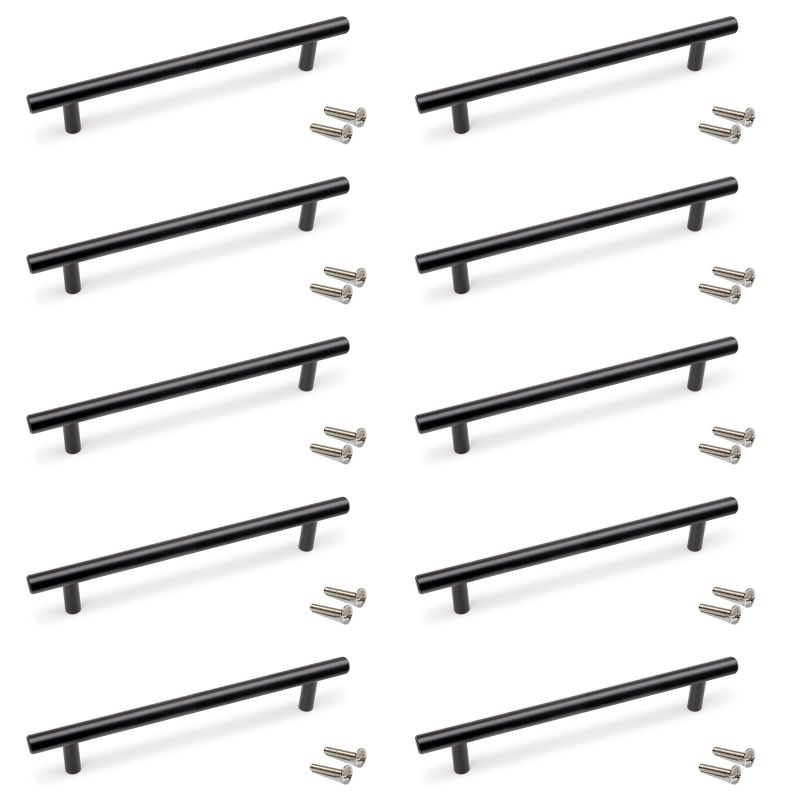 Lot de 10 poignées Orlando, L252mm, entraxe 192mm, Acier, N