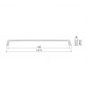 Lot de 10 poignées Canton, L142mm, entraxe 128mm, Zamak, Nickel satiné Lot de 10 poignées Canton, L142mm, entraxe 128mm, Zamak, Nickel satiné