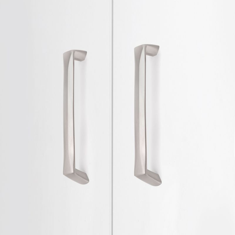 Lot de 10 poignées Canton, L206mm, entraxe 192mm, Zamak, Nickel satiné