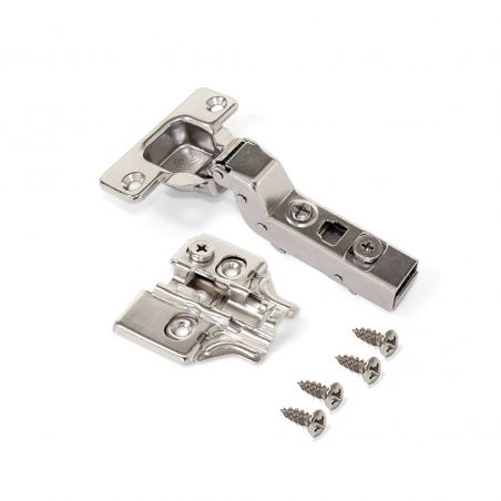 Lot de 20 charnières X91N pour montage rentrant, Hauteur 0, Nickelé Lot de 20 charnières X91N pour montage rentrant, Hauteur 0, Nickelé