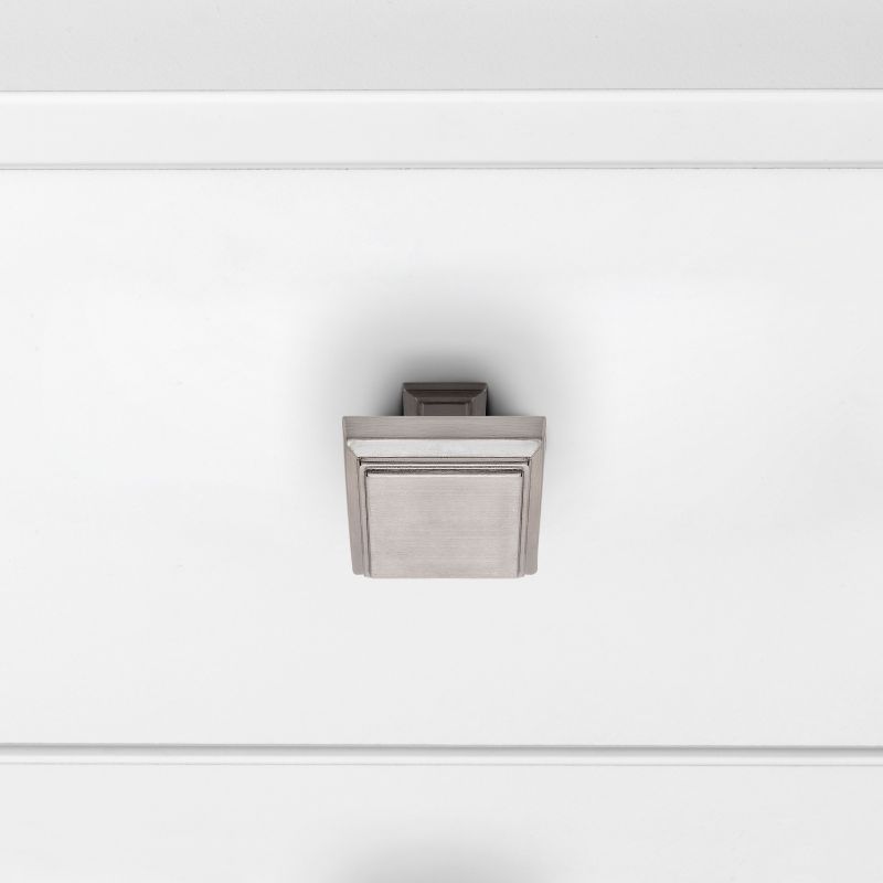 Lot de 10 boutons Ceuta, 31.5x31.5mm, Zamak, Nickel satiné