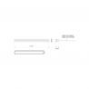 Profil LED pour tablette en verre, Longueur 413mm Profil LED pour tablette en verre, Longueur 413mm