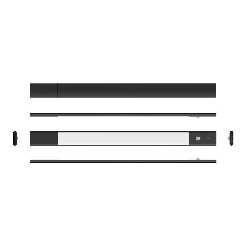 Réglette LED 220V, Longueur 520mm, Noir