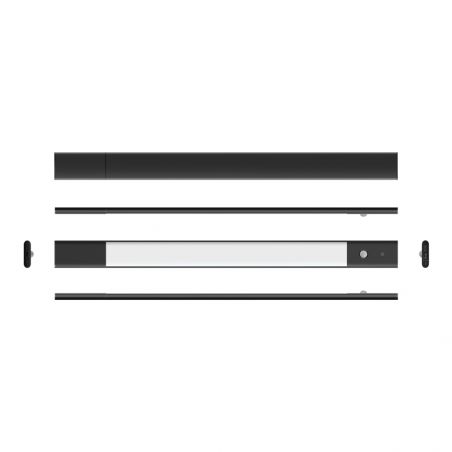 Réglette LED 220V, Longueur 520mm, Noir Réglette LED 220V, Longueur 520mm, Noir