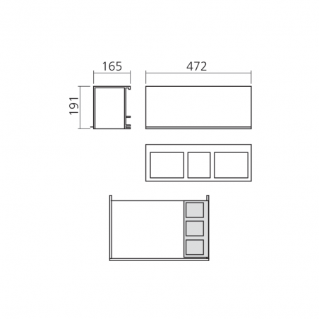 Bac SIDEBOX multi-usages pour tiroir TANDEMBOX Bac SIDEBOX multi-usages pour tiroir TANDEMBOX