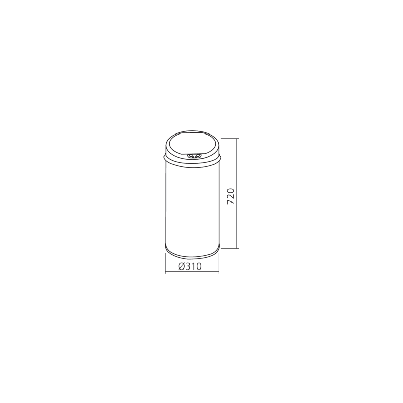 Poubelle inox avec ouverture automatique 42 L