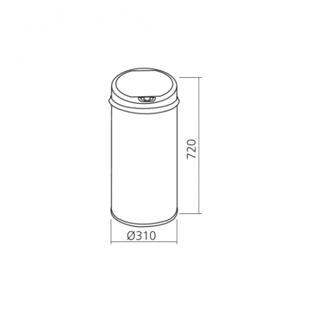 Poubelle inox avec ouverture automatique 42 L Poubelle inox avec ouverture automatique 42 L