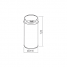 Poubelle inox avec ouverture automatique 42 L Poubelle inox avec ouverture automatique 42 L