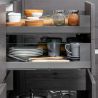 Tiroir Vertex 40 kg hauteur 131 mm avec côtés en verre, profondeur 500 mm, Gris anthracite Tiroir Vertex 40 kg hauteur 131 mm avec côtés en verre, profondeur 500 mm, Gris anthracite