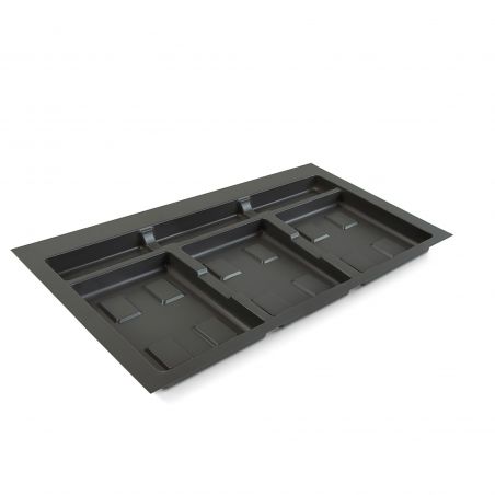 Base Recycle 800 mm pour poubelles de tiroir, 3 emplacements, Gris anthracite Base Recycle 800 mm pour poubelles de tiroir, 3 emplacements, Gris anthracite