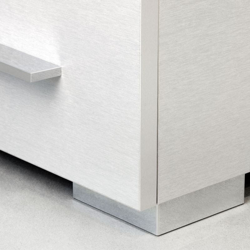 Lot de 20 pieds pour meuble Alumix 8, hauteur 12 mm, Aluminium