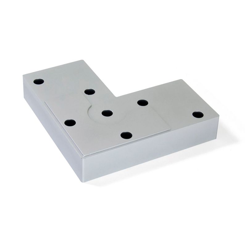 Lot de 20 pieds pour meuble Alumix 8, hauteur 12 mm, Aluminium