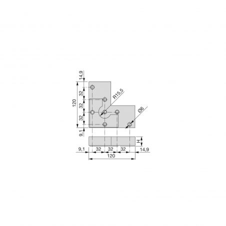 Lot de 20 pieds pour meuble Alumix 8, hauteur 12 mm, Aluminium Lot de 20 pieds pour meuble Alumix 8, hauteur 12 mm, Aluminium