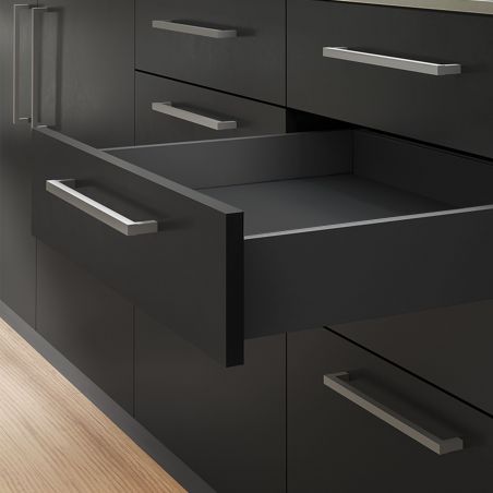 Tiroir Vertex 40 kg hauteur 178 mm, profondeur 500 mm avec panneaux inclus pour caisson de 450 mm, Anthracite Tiroir Vertex 40 kg hauteur 178 mm, profondeur 500 mm avec panneaux inclus pour caisson de 450 mm, Anthracite