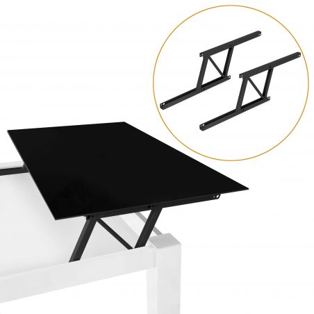 Mécanisme de levage pour table basse, hauteur d'élévation 135 mm, Noir