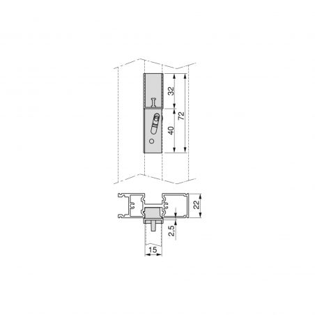 Kit de fixation Zéro pour 4 étagères bois et 1 tringle de suspension de 1m, Gris Kit de fixation Zéro pour 4 étagères bois et 1 tringle de suspension de 1m, Gris