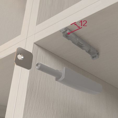 Lot de 10 loqueteaux à visser avec réglage Push Lite, longueur 80mm, Fermeture Magnétique, Gris Lot de 10 loqueteaux à visser avec réglage Push Lite, longueur 80mm, Fermeture Magnétique, Gris