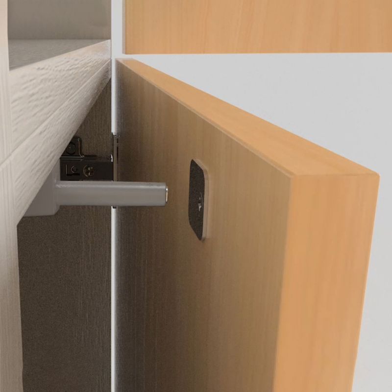 Lot de 10 loqueteaux à visser avec réglage Push Lite, longueur 80mm, Fermeture Magnétique, Gris