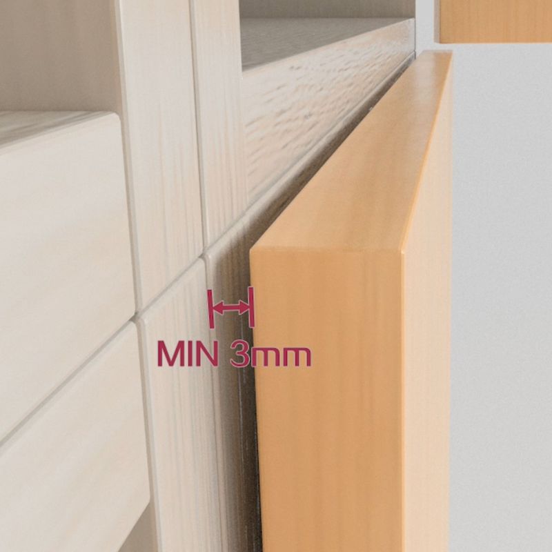 Lot de 10 loqueteaux à visser avec réglage Push Lite, longueur 80mm, Fermeture Magnétique, Gris