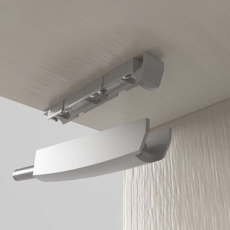 Lot de 10 loqueteaux à visser avec réglage Push Lite, longueur 80mm, Fermeture Magnétique, Gris