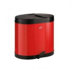 WESCO® Poubelle à pédale Eco 170, capacité 30 L, rouge