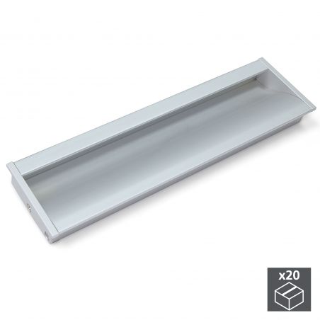 Lot de 20 Poignées Bologna, L 190 mm, entraxe 160 mm, Anodisé mat Lot de 20 Poignées Bologna, L 190 mm, entraxe 160 mm, Anodisé mat