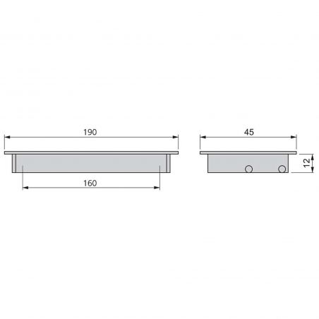 Lot de 20 Poignées Bologna, L 190 mm, entraxe 160 mm, Anodisé mat Lot de 20 Poignées Bologna, L 190 mm, entraxe 160 mm, Anodisé mat