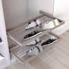 Kit tiroir à chaussures sur coulisses pour caisson de 600 mm, Gris Kit tiroir à chaussures sur coulisses pour caisson de 600 mm, Gris